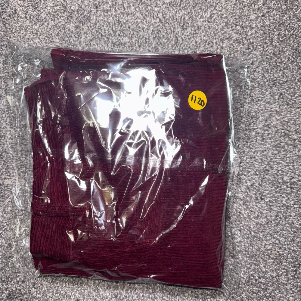 American Eagle Burgundy Red High-Rise A-Line Silhouette Corduroy Skirt Size 0 - Picture 8 of 8